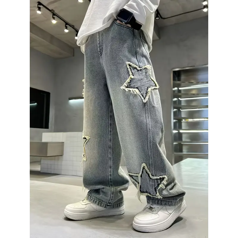 Kids Star Pattern Denim Jean