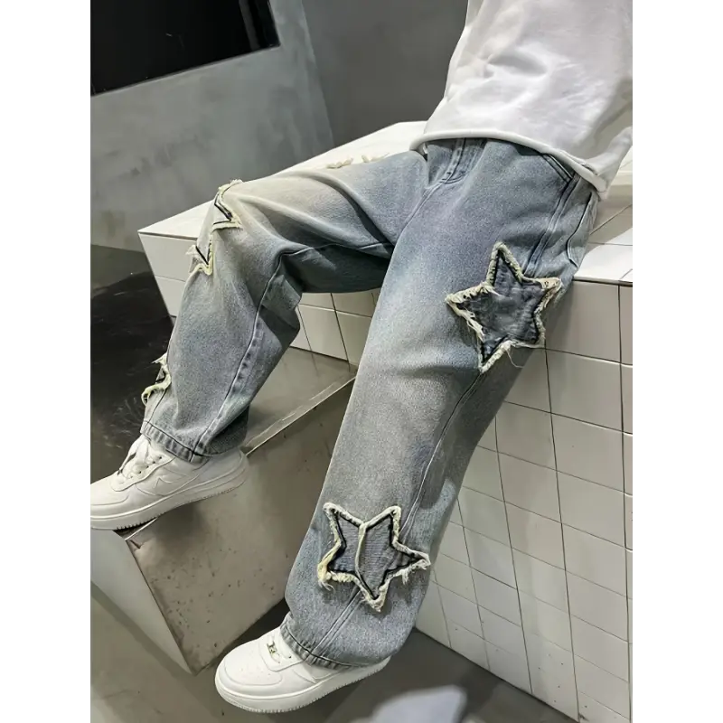 Kids Star Pattern Denim Jean