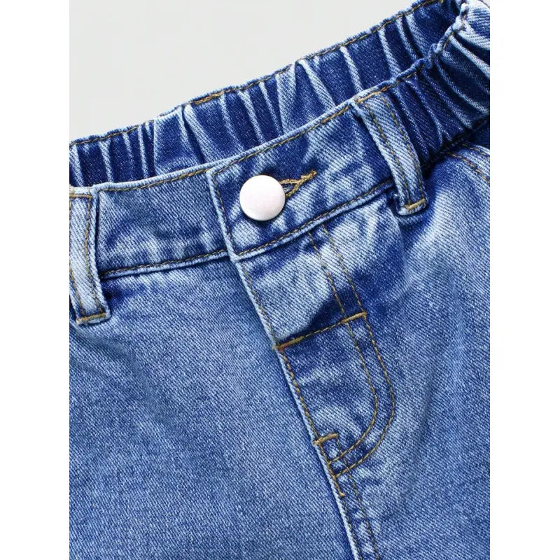 Kids Cargo Washed Denim Shorts