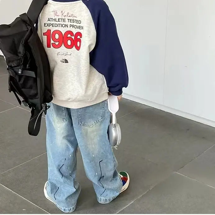 Kids Ripped Patched Jeans