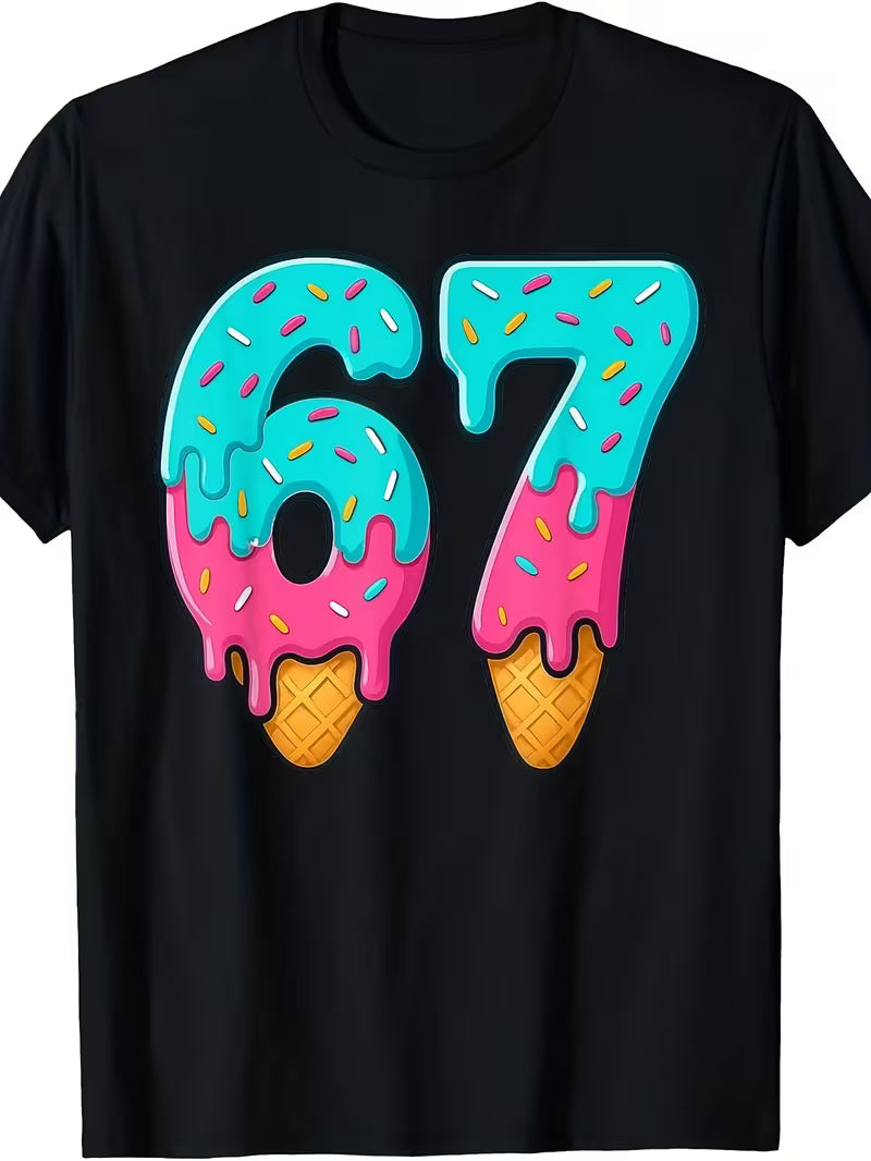 67 Ice Cream Drip Meme T-Shirt