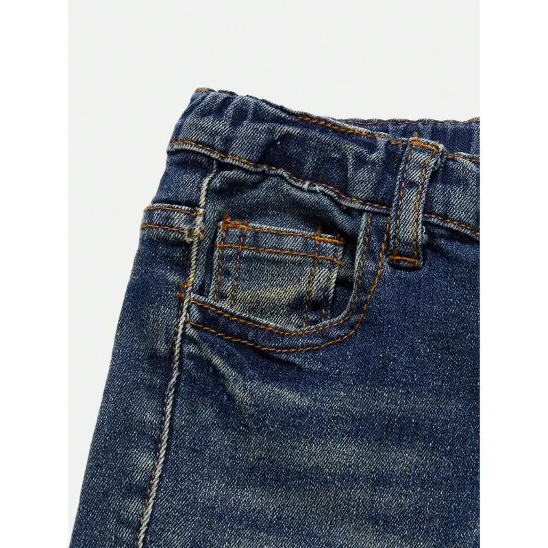 Kids Retro Distressed Slim Fit Cargo Jeans