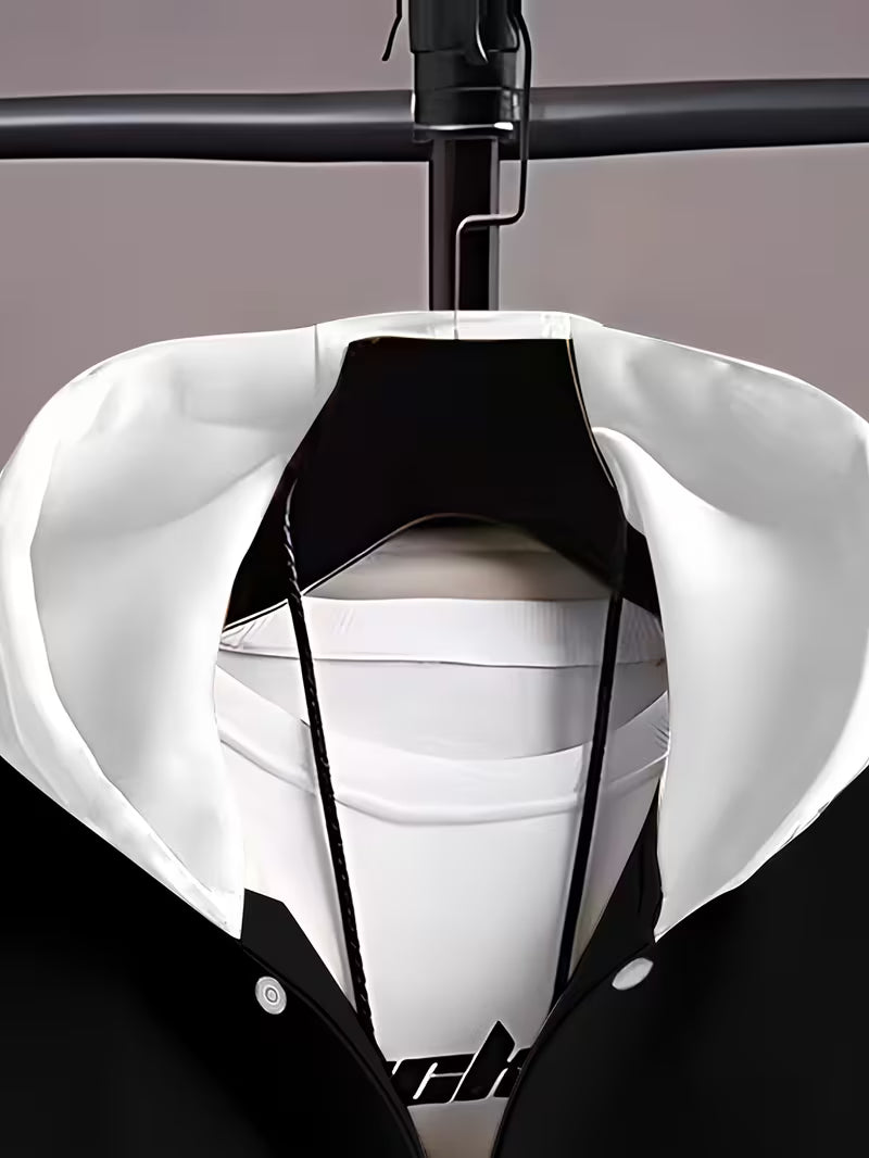 NY Letter Print Hooded Varsity Jacket