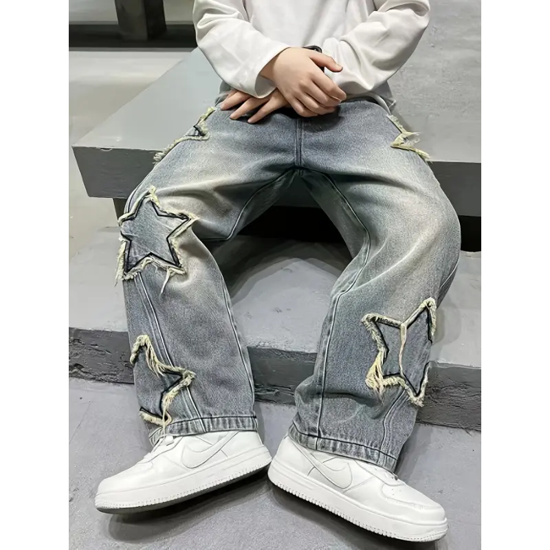 Kids Star Pattern Denim Jean