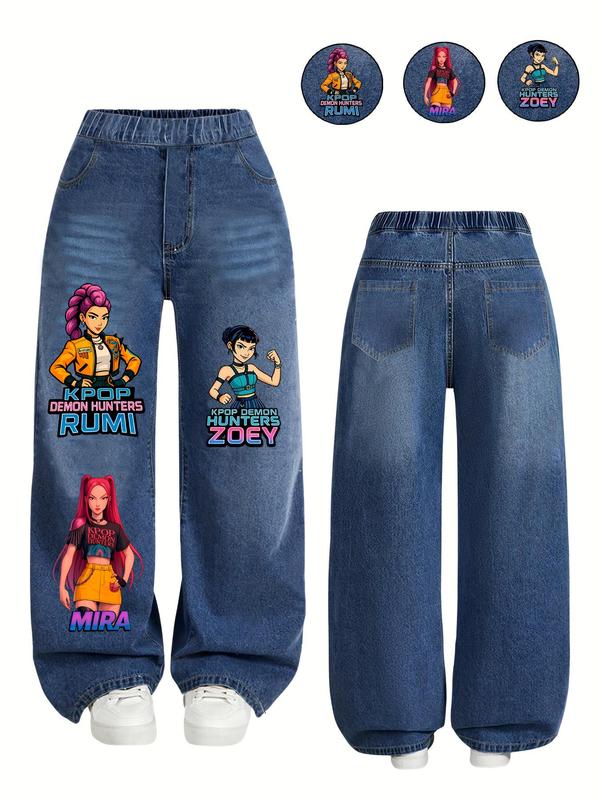 Kids Hunters Printed Denim Jeans