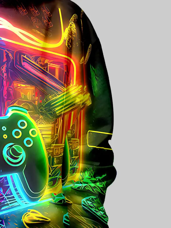 Kids Game Controller Print Hoodie