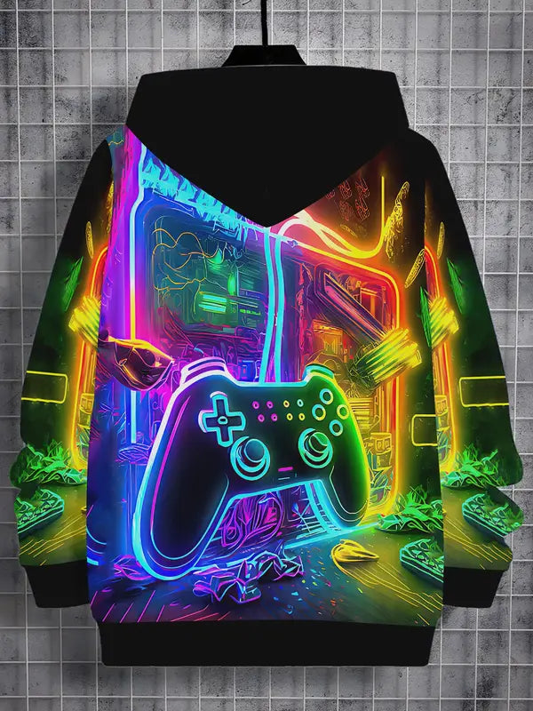 Kids Game Controller Print Hoodie