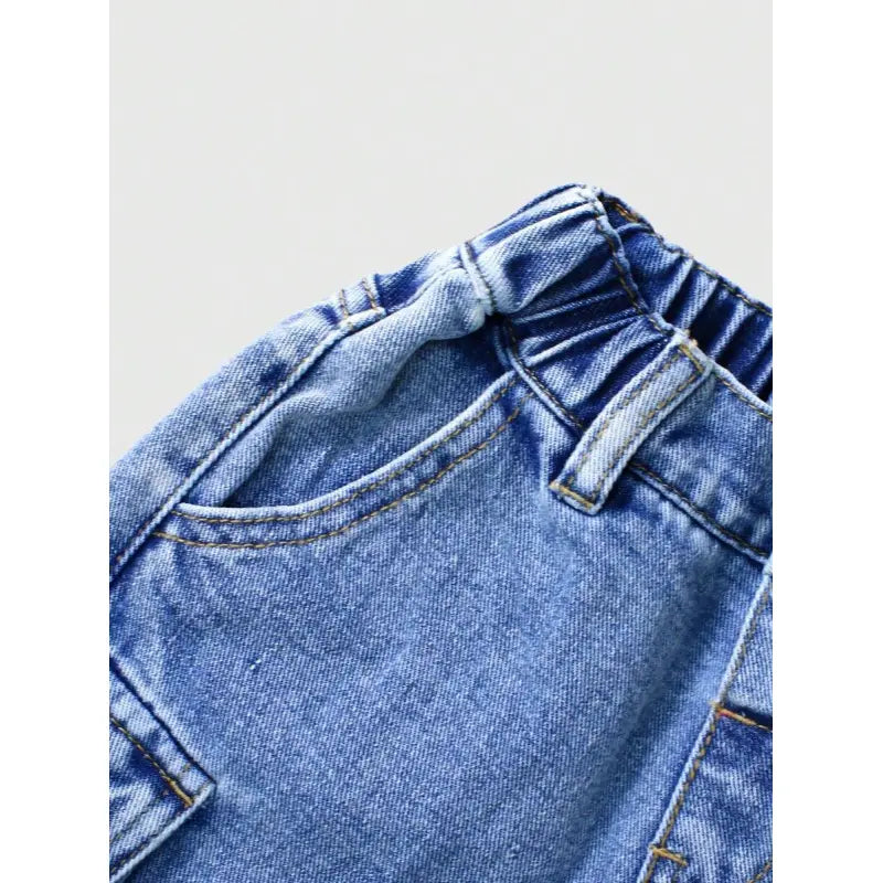 Kids Cargo Washed Denim Shorts