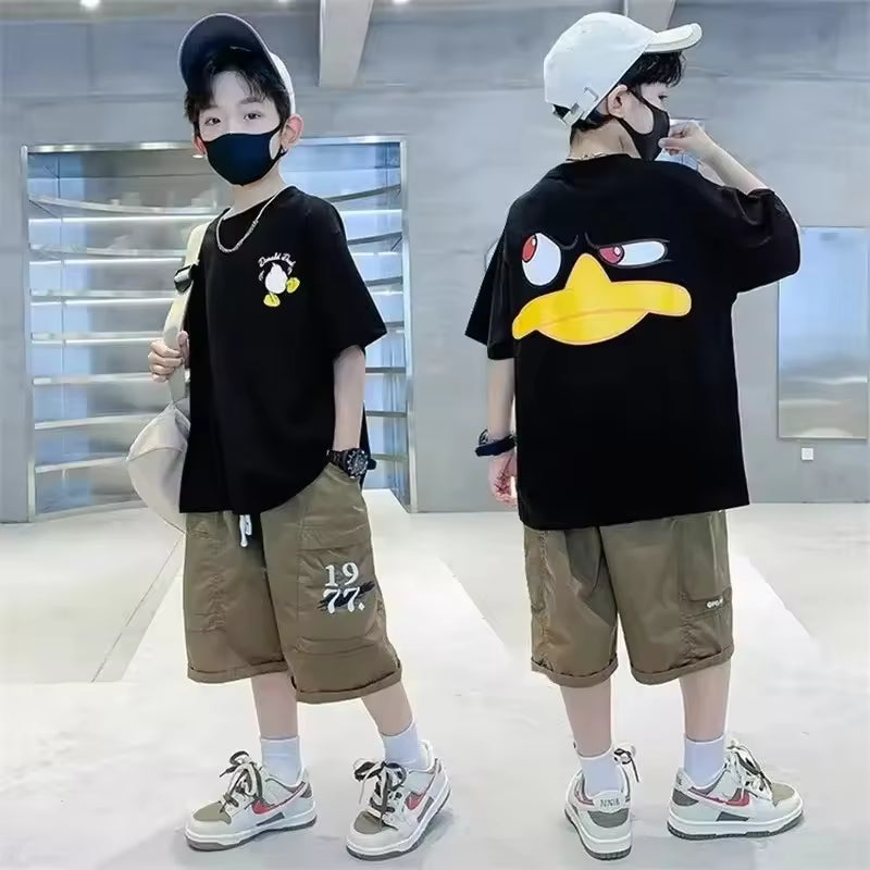 Kids Streetwear Print Cartoon T Shirt