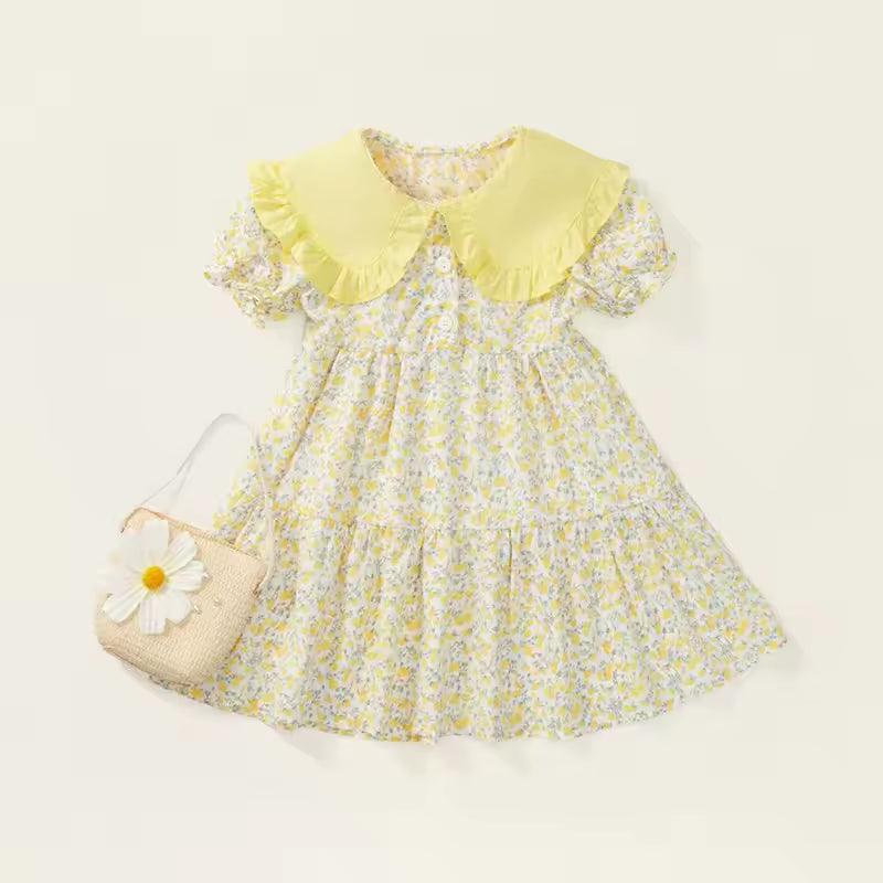Kids Flower Fashion Doll Collar Princess Dress & Mini Bag