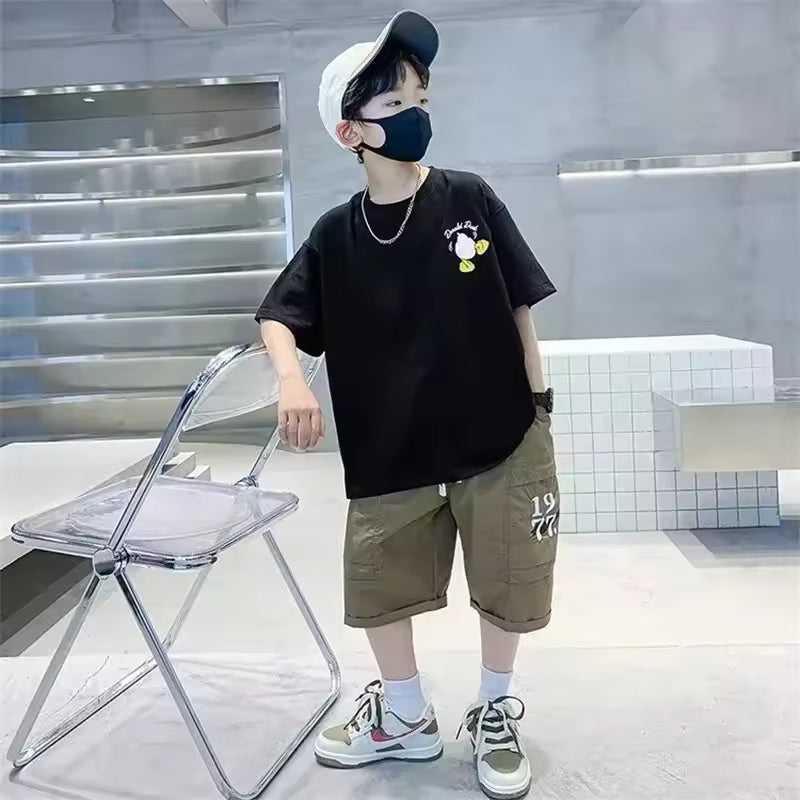 Kids Streetwear Print Cartoon T Shirt