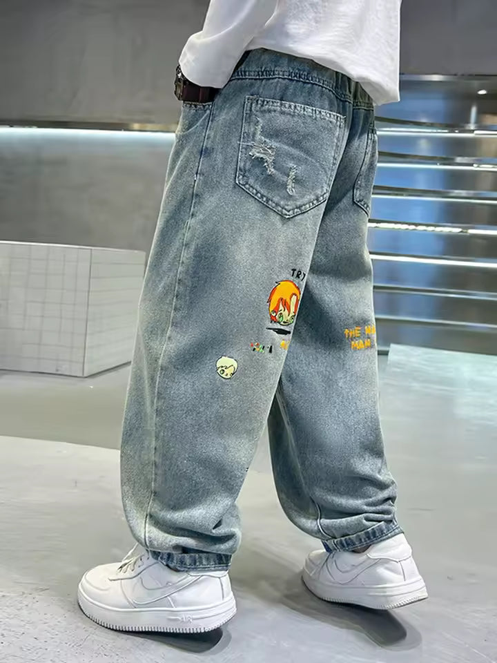 Kids Cartoons Baggy Jeans