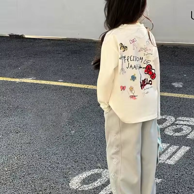 Kids Graffiti Print Sweatshirt