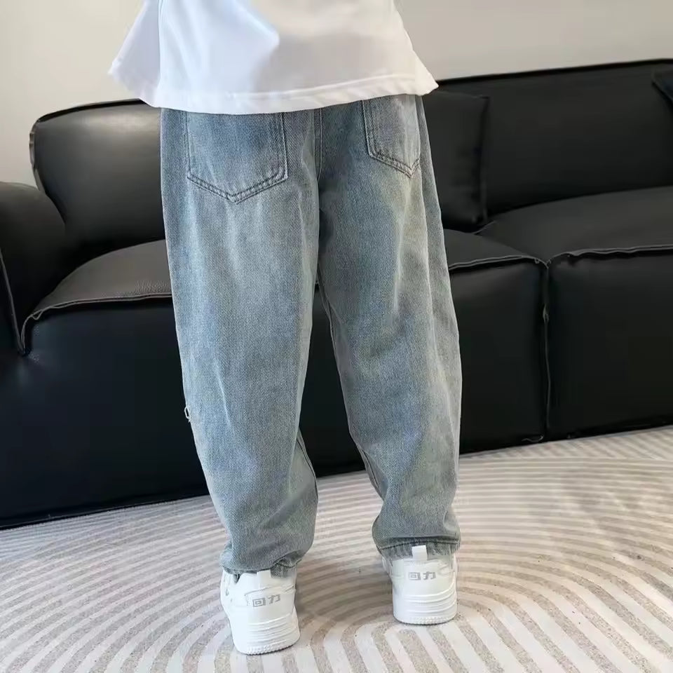 Kids Casual Ripped Jeans