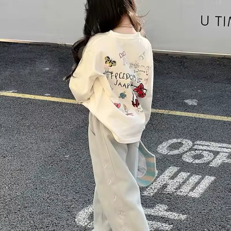 Kids Graffiti Print Sweatshirt