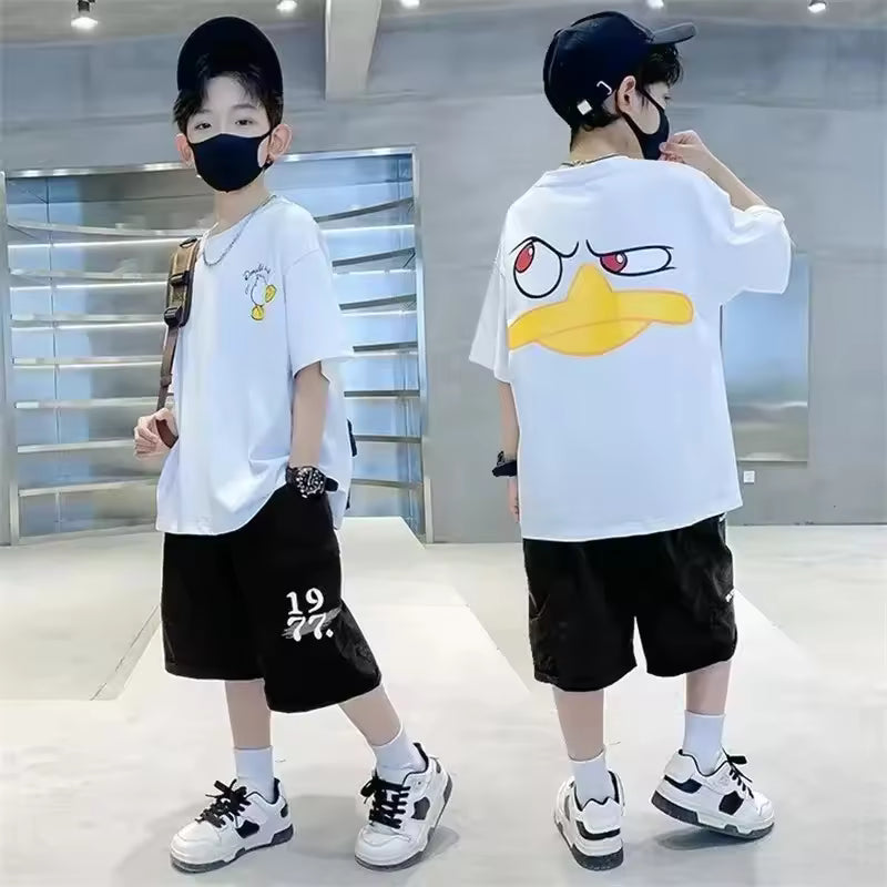Kids Streetwear Print Cartoon T Shirt