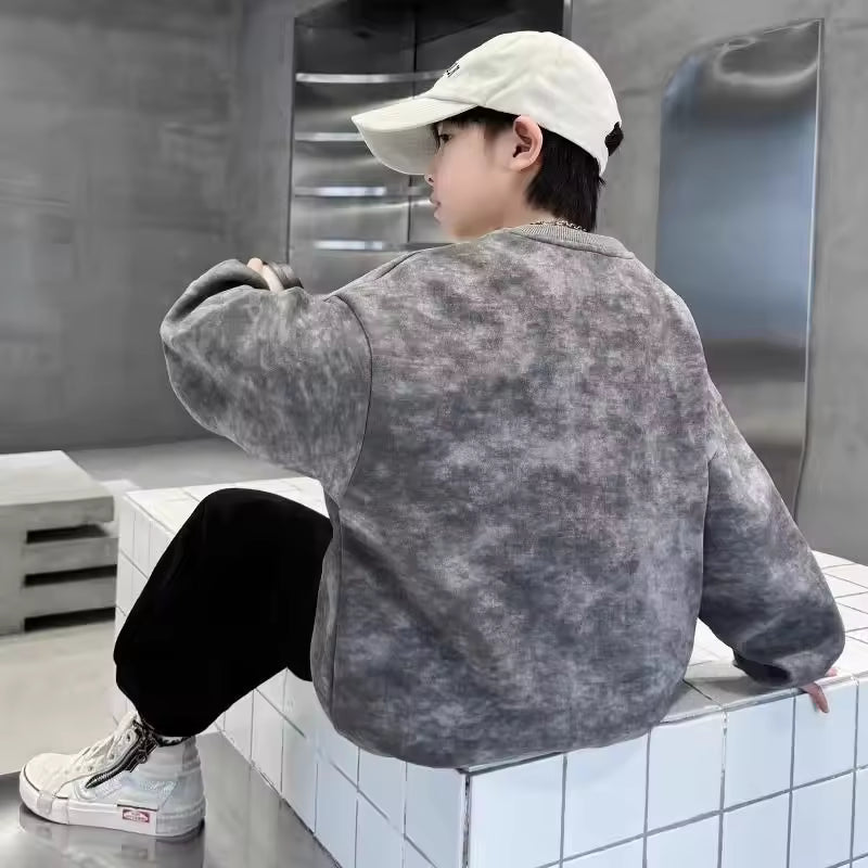 Kids Korean Style Edgy Loose Fit Sweatshirt