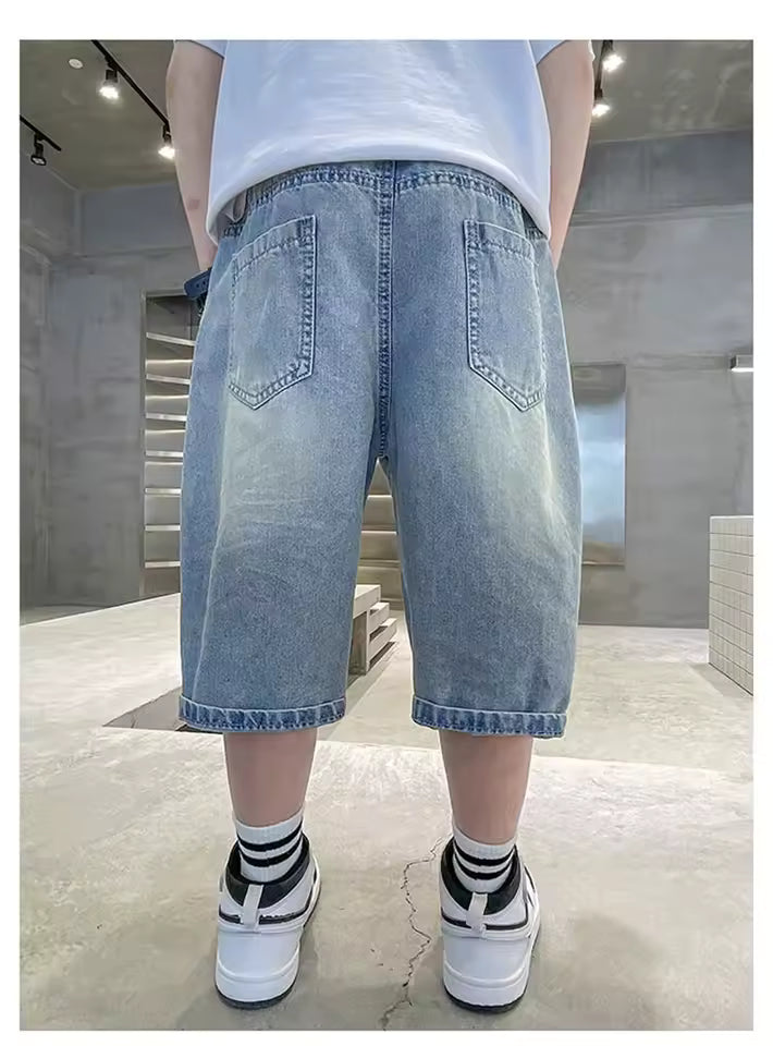 Kids Wide Graphic Star Straight Jorts