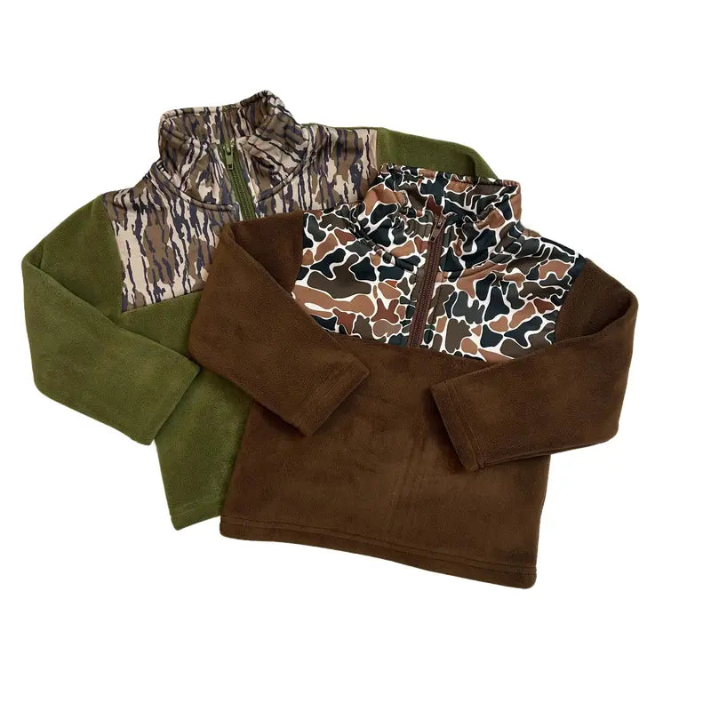 Kids Hunting Camo Long Sleeve Pullover