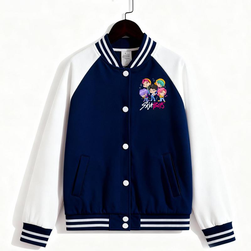 Kids Tiger Saja Boys Baseball Jacket