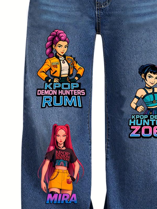 Kids Hunters Printed Denim Jeans