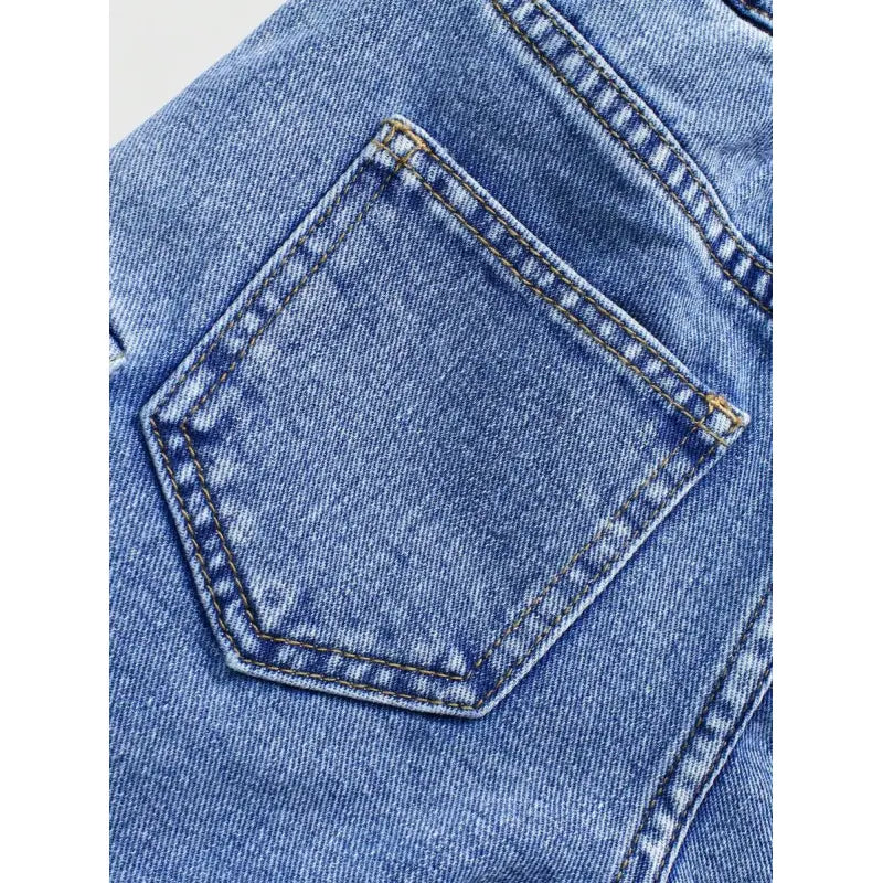 Kids Cargo Washed Denim Shorts