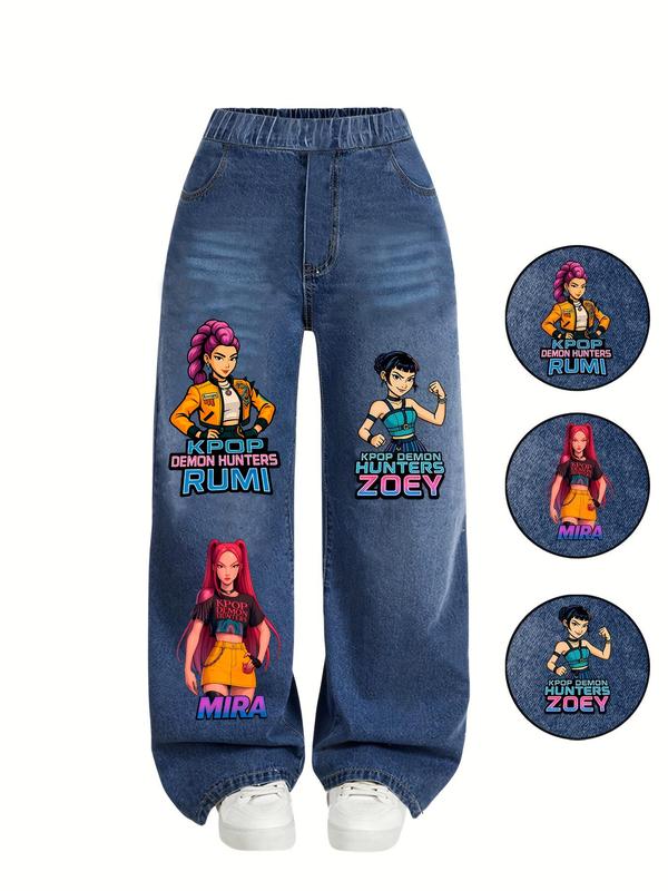 Kids Hunters Printed Denim Jeans