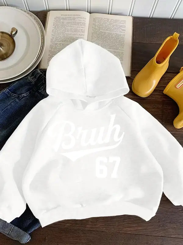 Kids 67 Series Pattern Print Hooded Sweatshirt
