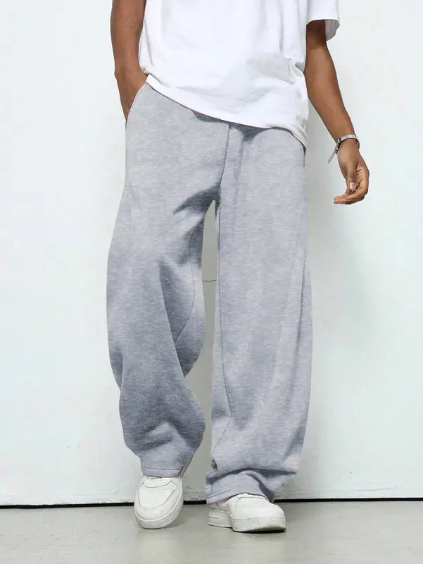 Kids Comfort Loose Fleece Straight Trousers