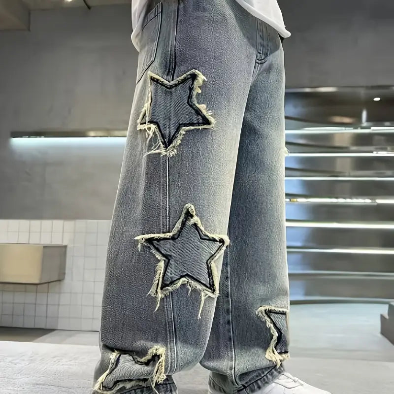 Kids Star Pattern Denim Jean